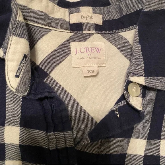 J. Crew | blue plaid button up - Picture 2 of 3